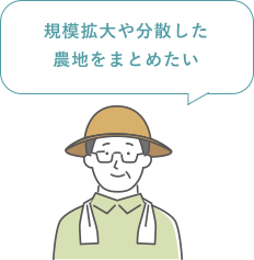 規模拡大や分散した農地をまとめたい